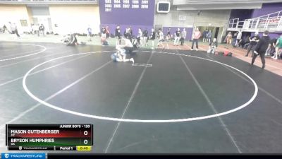 120 lbs Cons. Round 2 - Mason Gutenberger, MT vs Bryson Humphries, OK