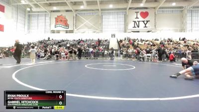 110 lbs Cons. Round 4 - Ryan Proulx, BH-BL Youth Wrestling vs Gabriel Hitchcock, Gouverneur Wrestling Club