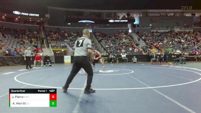 160 lbs Quarterfinal - Andre Merritt, Center Grove vs Joey Pierre, Evansville Mater Dei