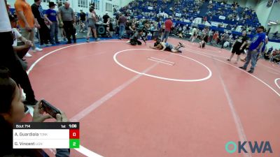 92 lbs Quarterfinal - Antonio Guardiola, Tonkawa Takedown Club vs Gage Vincent, Lions Wrestling Academy