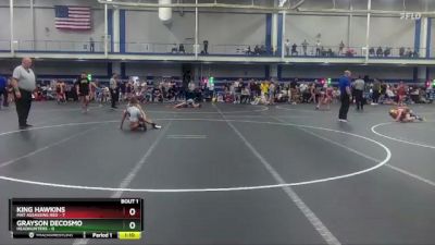 80 lbs Finals (2 Team) - Grayson Decosmo, Headhunters vs King Hawkins, Mat Assassins Red