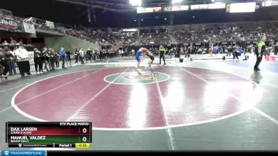 138 lbs 5th Place Match - Dax Larsen, Couer D Alene vs Manuel Valdez, Bishop Kelly