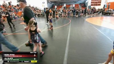 43-46 lbs Round 3 - Nora Ryan, Thermopolis Wrestling Club vs Ali Slack, Riverton USA Wrestling