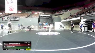 97 lbs Semifinal - Olive Lechiara, Team Temecula /Pin Club vs Olivia-Grace Porras, Neutral Grounds Wrestling Club