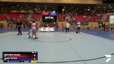 97 lbs Quarterfinal - Matthew Valdez, NM vs Isaiah Tuttle, NE