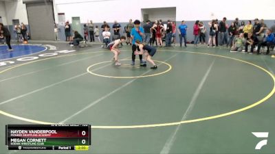 106 lbs Rr2 - Megan Cornett, Kodiak Wrestling Club vs Hayden Vanderpool, Pioneer Grappling Academy