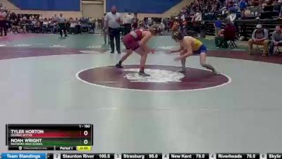 1 - 150 lbs Cons. Round 2 - Tyler Horton, George Wythe vs Noah Wright, Mathews High School