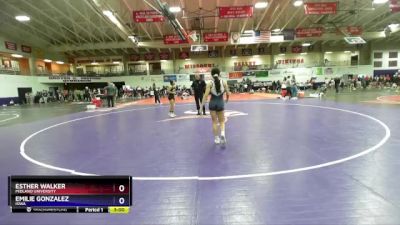 101 lbs Quarterfinal - Esther Walker, Midland University vs Emilie Gonzalez, Iowa