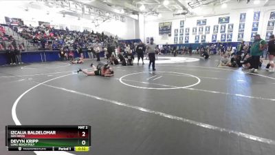 145 lbs Cons. Round 2 - Izcalia Baldelomar, San Dimas vs Devyn Kripp, Long Beach Poly