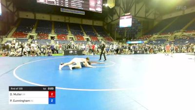 220 lbs Rnd Of 128 - Dayne Muller, Oregon vs Pierce Cunningham, Kansas