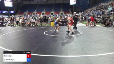 170 lbs Cons 32 #2 - Michael Boyle, Ohio vs Quinten Attebury, Missouri