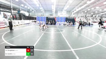 145 lbs Quarterfinal - Nash Singleton, Team Shutt Matty S vs Brady Conlin, Shore Thing Wave