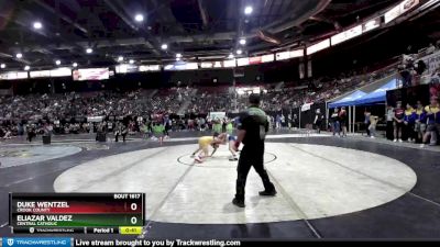 113 lbs Cons. Round 7 - Eliazar Valdez, Central Catholic vs Duke Wentzel, Crook County