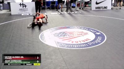 65 lbs Quarterfinal - Adam Harbaugh, Maria Carrillo High School Wrestling vs Victor Alonso-Gil, California