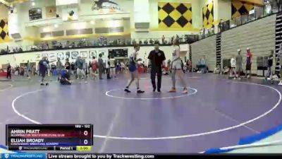 132 lbs Cons. Semi - Amrin Pratt, Bloomington South Wrestling Club vs Elijah Broady, Contenders Wrestling Academy