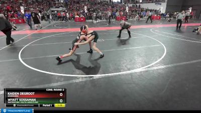 100 lbs Cons. Round 2 - Kaiden DeGroot, Kaukauna vs Wyatt Sossaman, Waterford Youth Wrestling