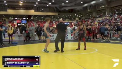 138 lbs Cons. Round 1 - Kamryn Workcuff, MO vs Christopher Garrett Jr, OK