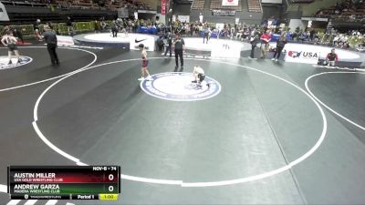 74 lbs Quarterfinal - Austin Miller, USA Gold Wrestling Club vs Andrew Garza, Madera Wrestling Club