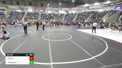 85 lbs Quarterfinal - Jaygun Maas, Little Warriors vs Landon Meadows, Top Notch