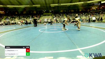 132 lbs Round Of 16 - Zander Stephens, Newkirk Takedown Cub vs Aidan Froysland, Newcastle Youth Wrestling