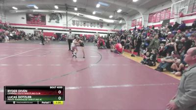 55-60 lbs Round 5 - Lucas Dotzler, Pirate Powerhouse Wrestling Ac vs Ryder Diven, Cameron Youth Wrestling Club