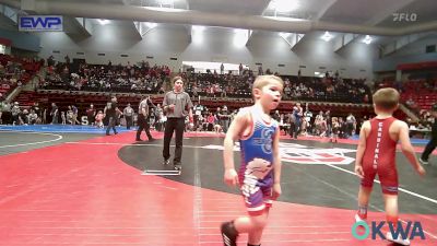 49 lbs Round Of 32 - Easton Meeker, Collinsville Cardinal Youth Wrestling vs Benaiah Schubert, Chandler Takedown Club