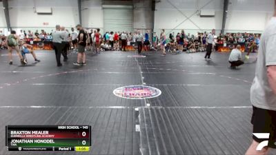 145 lbs Quarterfinal - Braxton Mealer, Guerrilla Wrestling Academy vs Jonathan Honodel, TWA