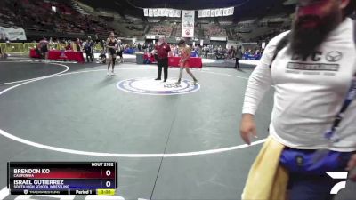 145 lbs Cons. Round 4 - Brendon Ko, California vs Israel Gutierrez, South High School Wrestling