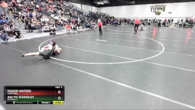 132 lbs Cons. Round 4 - Racyn Schooley, Pittsville vs Mason Waters, Hartford