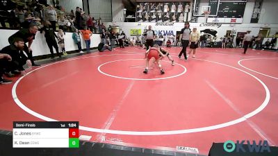 70 lbs Semifinal - Cole Jones, Springdale Youth Wrestling Club vs Krew Dean, Coweta Tiger Wrestling