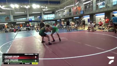 145 lbs Cons. Round 3 - Cade Creamer, Panama City Wrestling Club vs Zachary Rouse, Wave Wrestling Club