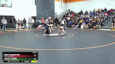 90 lbs Cons. Round 3 - Brody Hosek, Belle Plaine Wrestling vs Hoyt Washburn, Indee Mat Club