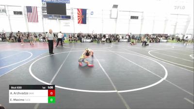 78 lbs Quarterfinal - Anzor Archvadze, Savage House Wrestling Club vs Estevan Maximo, Tucson Cyclones