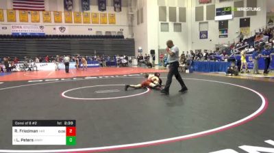 133 lbs Consi of 8 #2 - Ryan Friedman, Harvard vs Lane Peters, Army