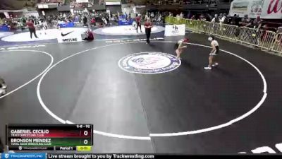 92 lbs Cons. Round 2 - Gaberiel Cecilio, Tracy Wrestling Club vs Bronson Mendez, Total Kaos Wrestling Club