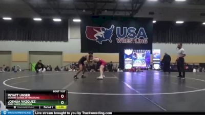 126 lbs Quarterfinal - Joshua Vazquez, Cory Clark Wrestling vs Wyatt Unser, Victory School Of Wrestling