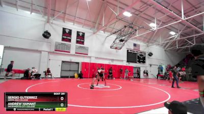 174 lbs Cons. Round 3 - Andrew Hamant, Sacramento City College vs Sergio Gutierrez, Santa Ana College