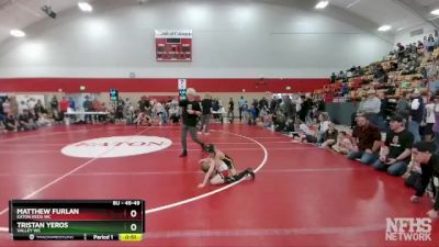 49-49 lbs Round 5 - Matthew Furlan, Eaton Reds WC vs Tristan Yeros, Valley WC