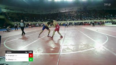 200 lbs Round Of 64 - Xavier Francis, Yukon vs Ruben Sharp, El Reno