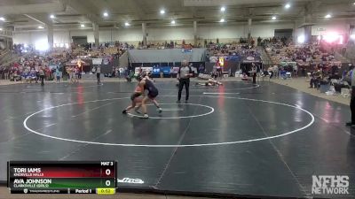 Girls 120 lbs Cons. Round 3 - Tori Iams, Knoxville Halls vs Ava Johnson, Clarksville (Girls)