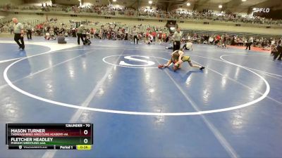 70 lbs Cons. Semi - Mason Turner, Thoroughbred Wrestling Academy-AA vs Fletcher Headley, Phenom Wrestling-AAA