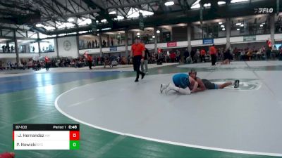 97-103 lbs Quarterfinal - Julian Hernandez, Hurricane WC vs Peyton Nowicki, Relentless Training Center