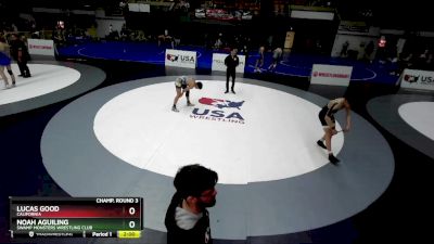 132 lbs Champ. Round 3 - Lucas Good, California vs Noah Aguiling, Swamp Monsters Wrestling Club