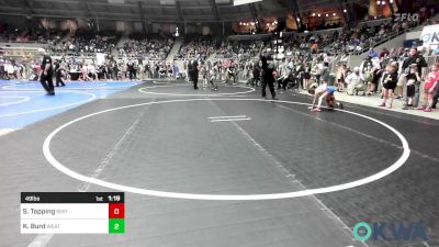 49 lbs Round Of 16 - Stetson Topping, Smith Wrestling Academy vs Kol Burd, Weatherford Youth Wrestling