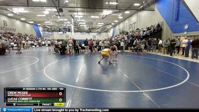 160 lbs Champ. Round 2 - Crew McGee, Bruin Wrestling Club vs Lucas Corbett, Riverton Wolf Pack Wrestling