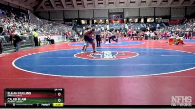 2A-144 lbs Quarterfinal - Elijah Mullins, Banks County vs Caleb Blair, Murray County