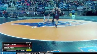 113 lbs Champ. Round 1 - Gabe Flores, Grand Forks Central vs Kellan Larson, Williston