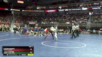 3A-126 lbs Champ. Round 1 - Jack Foster, Xavier, Cedar Rapids vs Lucas Bantz, Marshalltown