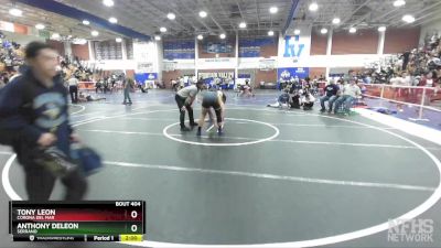 220 lbs Quarterfinal - Tony Leon, Corona Del Mar vs Anthony DeLeon, Serrano