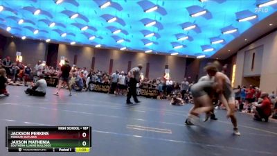 187 lbs Quarterfinal - Jackson Perkins, Missouri Outlaws vs Jaxson Mathenia, Southern Illinois Bulldogs